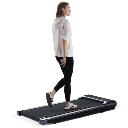 Treadmill 2 in 1Walking Pad for Walking and Jogging 0.6 to 3.8 Speed Range 2.25HP Lightweight under Desk Treadmill for Home Office with Remote Control LED Display