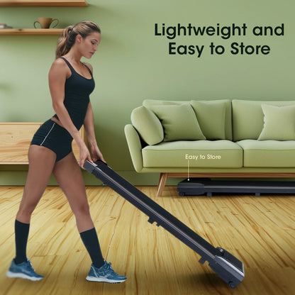 Treadmill 2 in 1Walking Pad for Walking and Jogging 0.6 to 3.8 Speed Range 2.25HP Lightweight under Desk Treadmill for Home Office with Remote Control LED Display